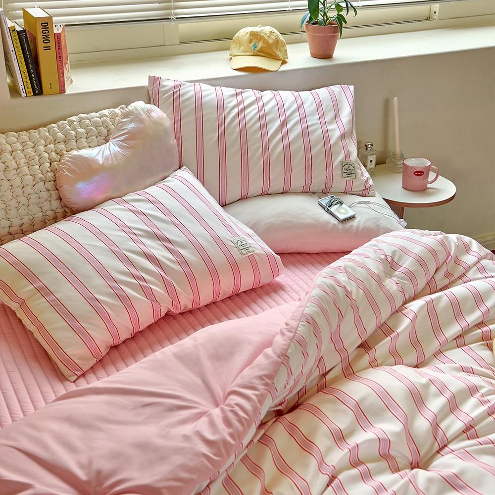 쁘리엘르 유어메이트 항균 워싱 세미마이크로 차렵이불 세트, 현재가 26,900원