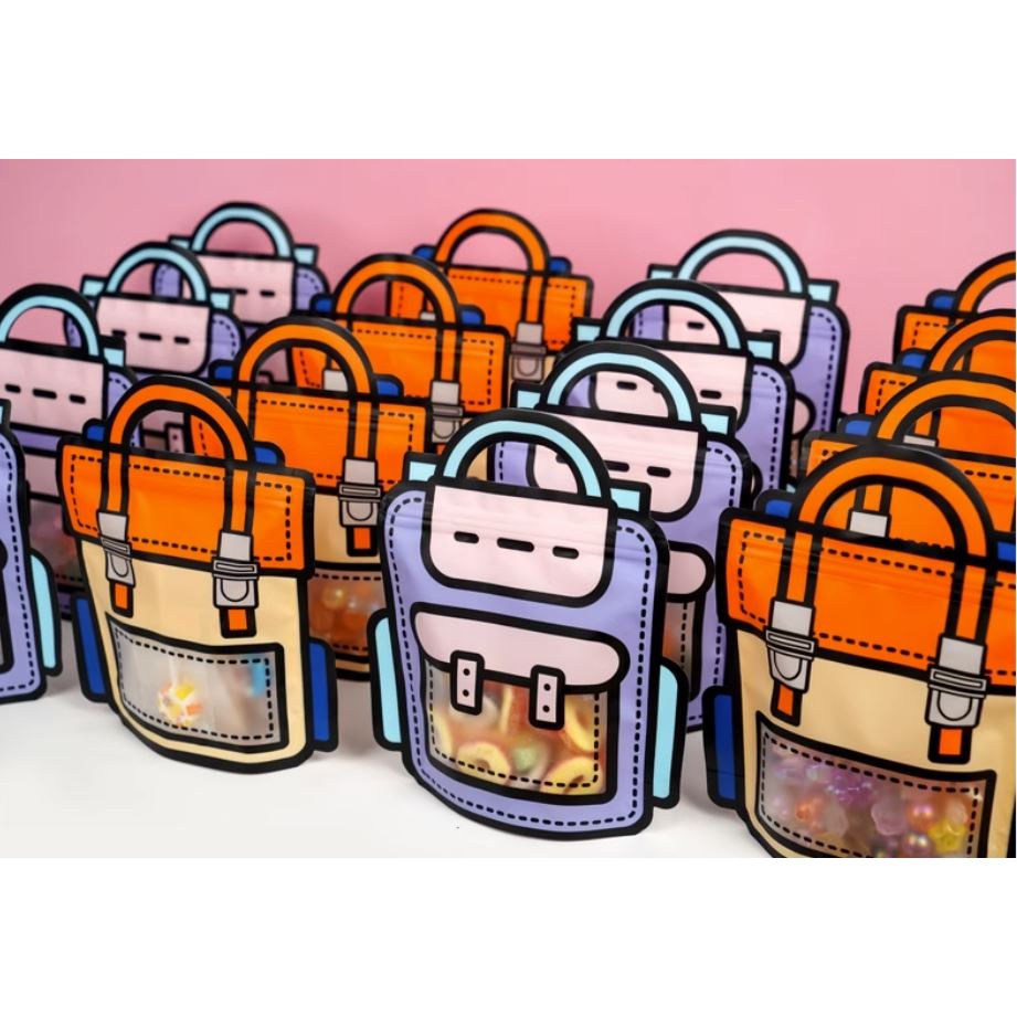 책가방 지퍼백 구디백 어린이집 선물포장 유치원선물포장답례품, 10개, 보라 대형 4,870원