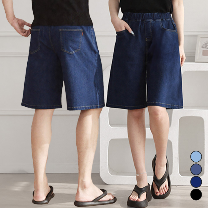 텐클로 빅사이즈 (26-44인치까지) 오버핏 청 스판 반바지 TC-423 27,800원