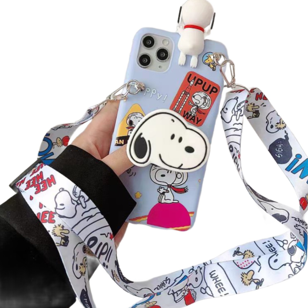 갤럭시버디3 케이스 하얀 강아지 캐릭터 피규어 키링 어깨끈 목걸이 36,500원