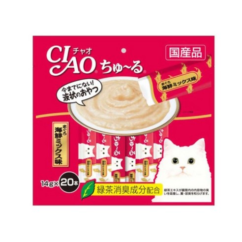 이나바 차오 츄르 고양이 간식, 혼합맛(참치/해산물), 280g, 5개 54,490원