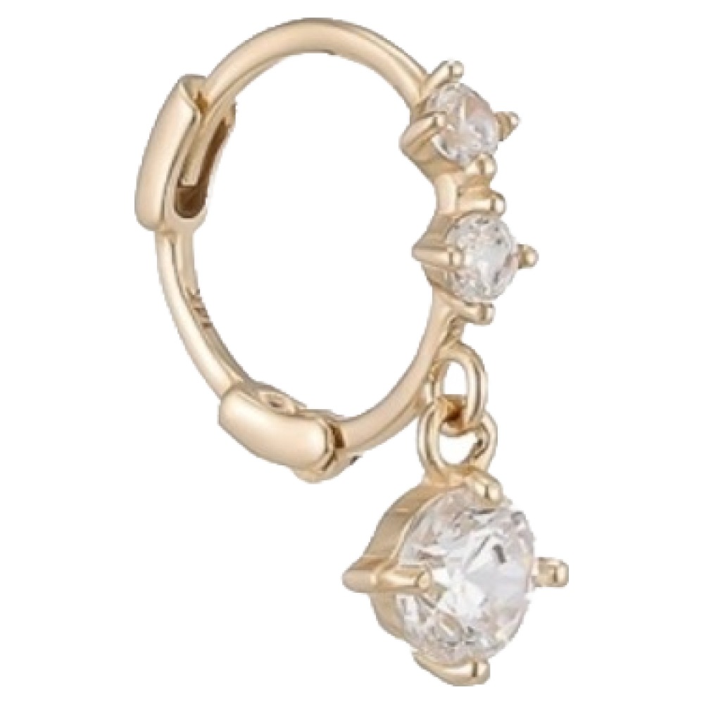 로이드 여성용 10K 트리플 드롭 골드 원터치 링귀걸이 + 쇼핑백 99,000원