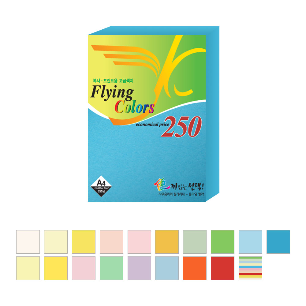 A4 250매 플라잉칼라 프린터용색지 80g 10,000원