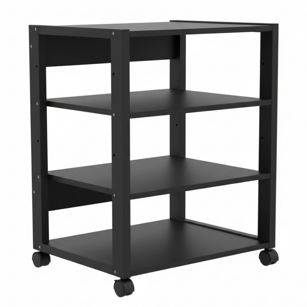 오디오 선반 수납장 이동식 앰프 랙 포로젝터 홈시어터 선반 CD 노래방 콘솔 음향기 철제 다이, 블랙 4단 간격 18cm 93,400원