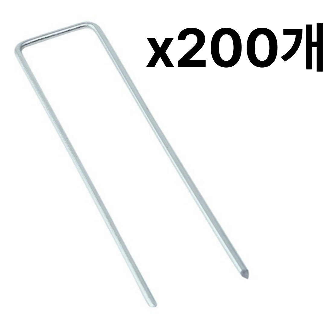 다온픽 잡초매트 고정핀 멀칭핀 (4cmx 15cm, 200 개 소포장) 15,500원