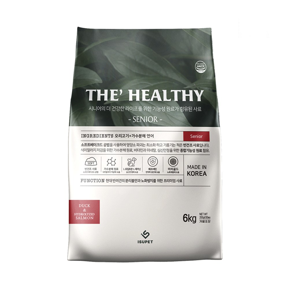 더헬씨 시니어 노령견 가수분해 소프트 사료 6kg + 증정, 6.4kg, 1개, 오리 68,000원