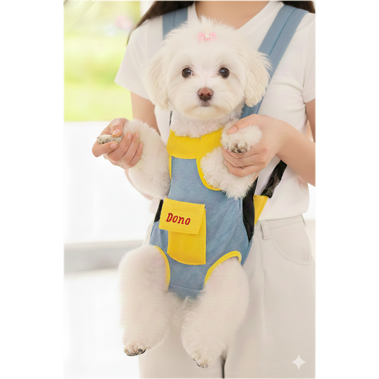 휘서댕 강아지 고양이 애견 앞 포대기 앞가방 이동장 이동가방 슬링백 산책가방-노랑 19,800원