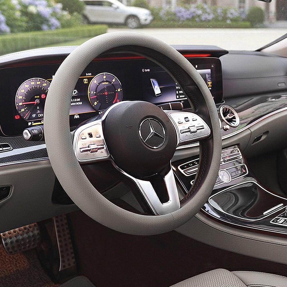 지엠지모터스 차량용 신소재 가죽 핸들커버 그립퍼, 미스티그레이 15,800원