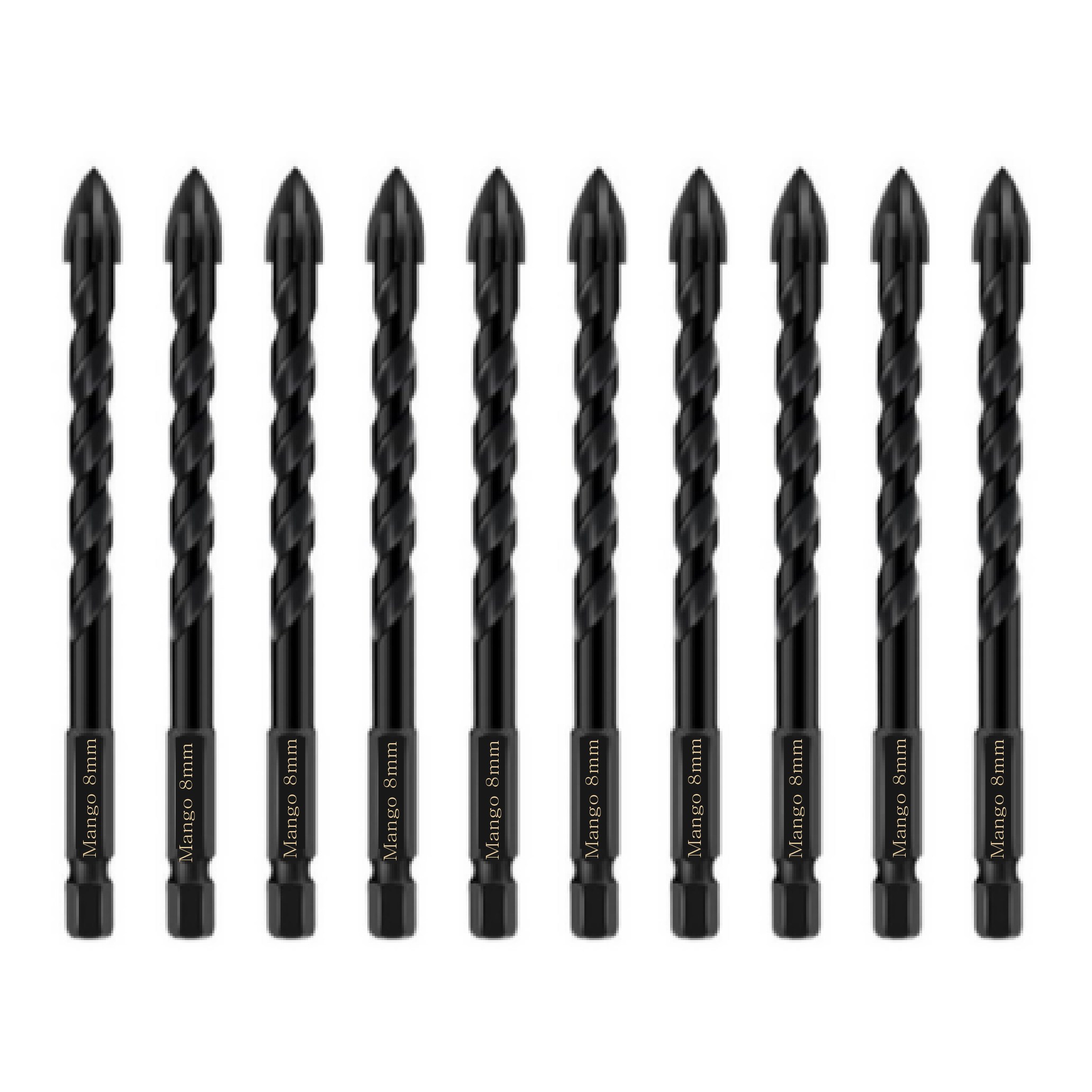 플로메리아 고강도 화살촉  만능 드릴비트 8MM 10개입 임팩드릴 호환 멀티타공 대리석 아트월 포세린 타일 콘크리트 유리 십자 욕실시공 칼블록작업 47,900원