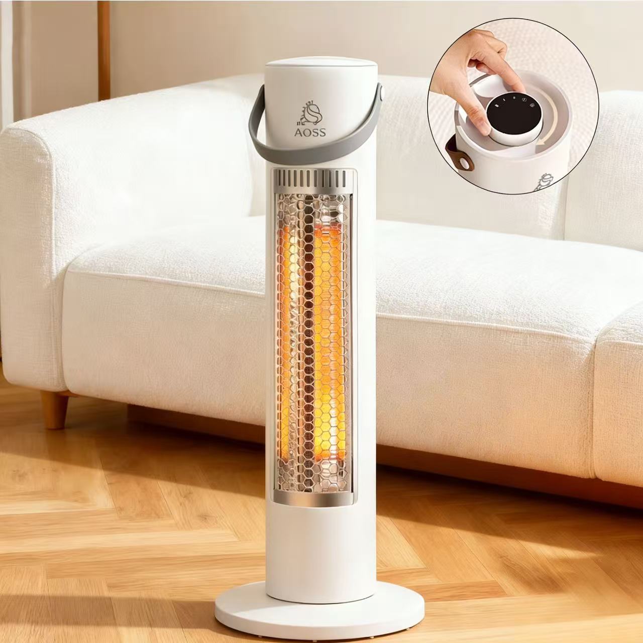 AOSS 타워형 카본히터 전기난로 저소음 가정용 사무실용 난방기 31,550원