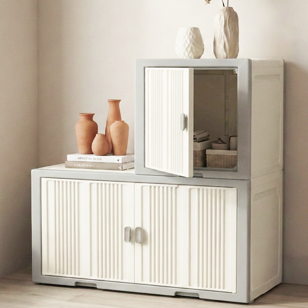 살림생각 다용도 펜트리 폴딩 캐비닛 모듈 리빙박스, 아이보리, 2개 36,900원