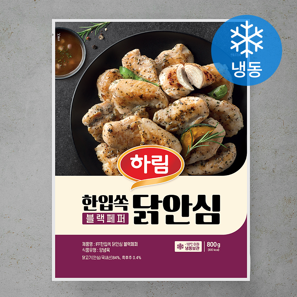 하림 IFF 한입쏙 닭안심 블랙페퍼 (냉동) 11,300원