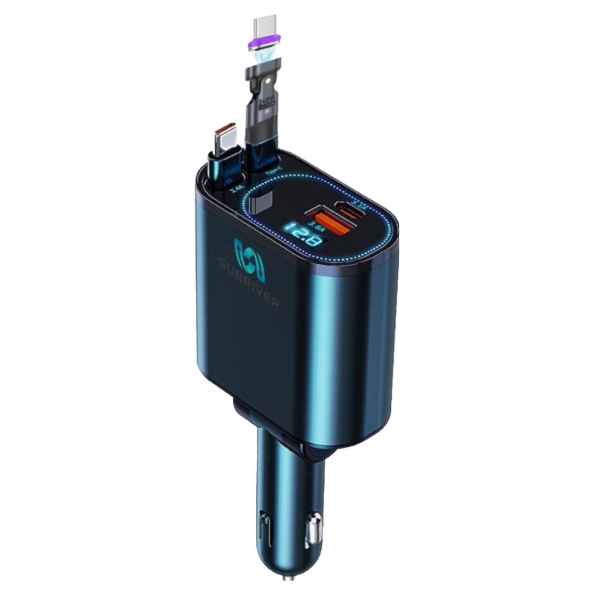 SUNRIVER 차량용 릴타입 초고속 충전기 종합세트 4in1 pd 3세대 CC타입 +PD240W 마그네틱 젠더 C타입 커넥터포함+240W 4in1 충전 케이블 애플 변환 잰더포함, 듀얼 type-c+ 마그네틱 젠더1+1+충전케이블 33,300원
