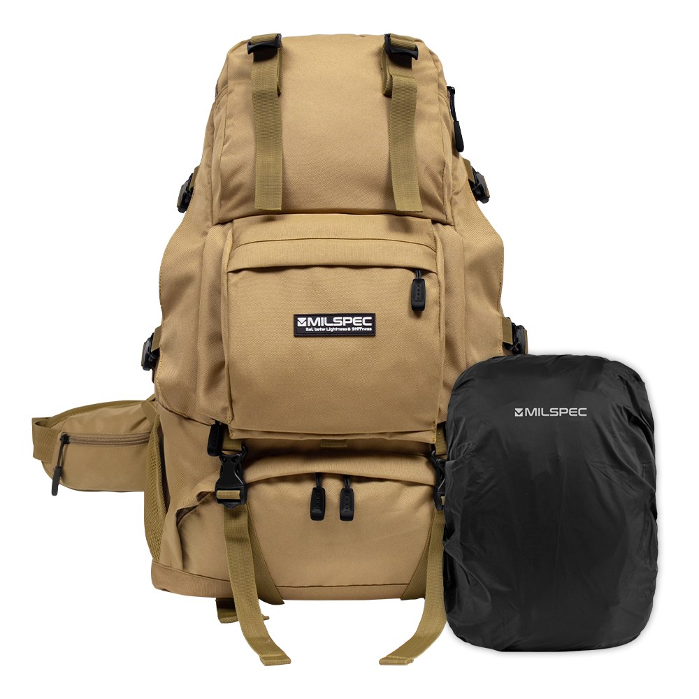 밀스펙 남녀공용 여행용 백팩 배낭 기내용 데일리, 카멜 (트래블) + 레인커버, 1개 44,800원