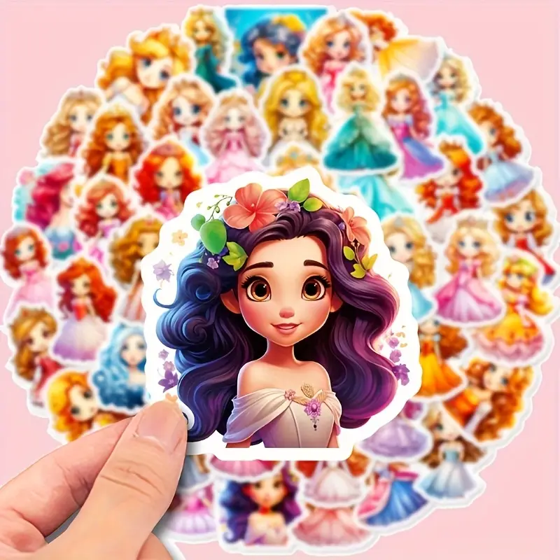 캐리어 노트북 꾸미기 캠핑 데코 방수 스티커 퍼즐스티커 공주 인어공주, C. 공주 150P, 1개 12,950원