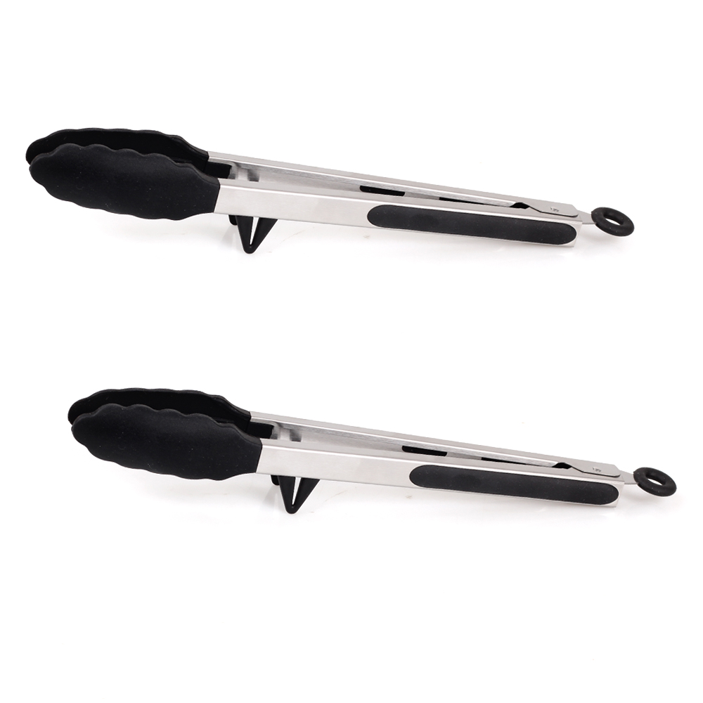띄움 실리콘 주방집게 대형 고기집게, 2개, 블랙 9,900원