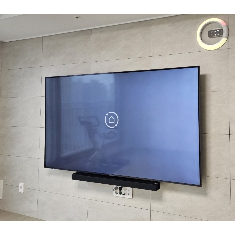 티라미슈 국산 벽걸이 티비 무타공 사운드바 거치대 LG 삼성 호환 TV 사운드바 선반 브라켓 46,850원