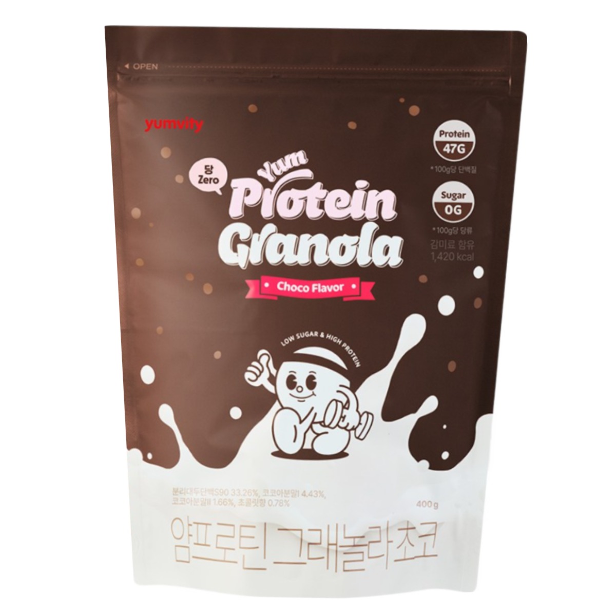 얌비티 얌프로틴 저당 단백질 그래놀라 초코시리얼, 400g, 1개 18,600원