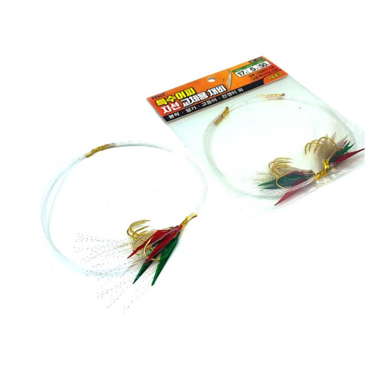 백경 볼락 열기 카드 채비바늘 BK-322 특수어피 지선교체용 채비 4,000원