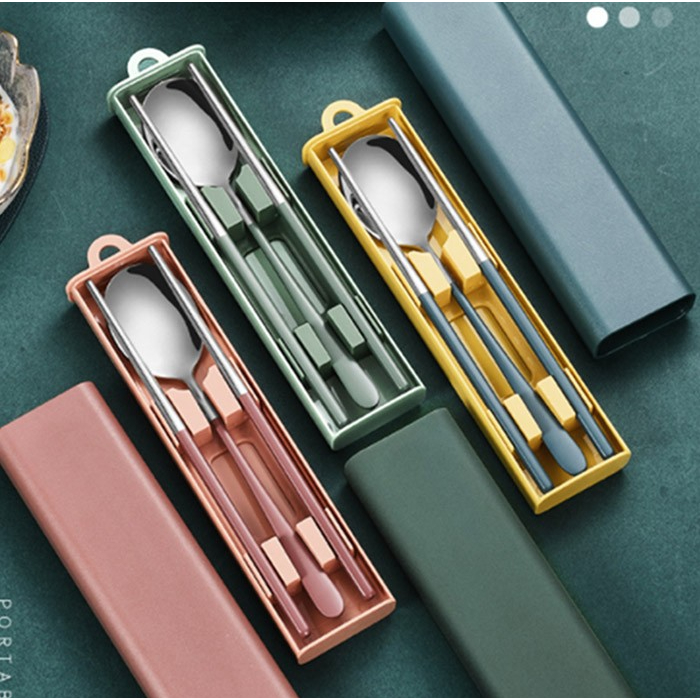 재(jae) 휴대용 스테인리스 수저 세트, 수저 포크 세트, 블루, 1세트, 수저세트 22,100원