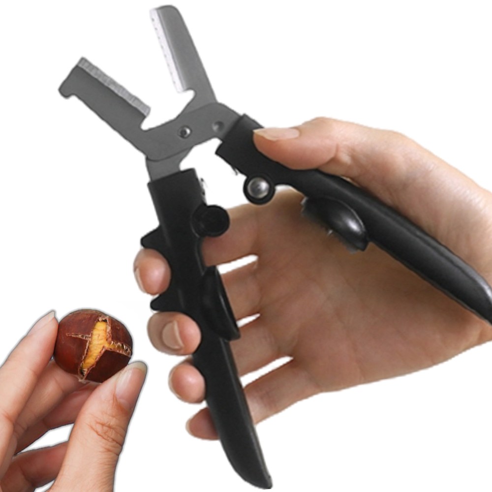 [4세대] 주니르 쉽고 편한 밤 칼집 가위 군밤 깍는 기계, 1개, 블랙 16,900원