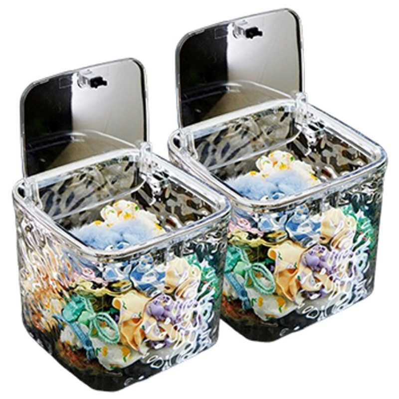 레디박스 세제 캡슐 다용도 사각 소품 보관 뚜껑형 정리함, 2개, 그레이 대 15,900원