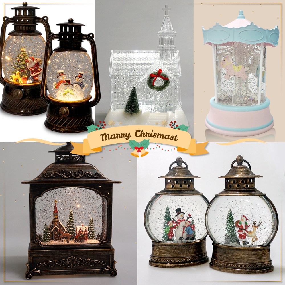 크리스마스 LED 오르골 무드등 스노우볼 워터볼 랜턴 선물 집들이선물 엔틱오르골 장식 조명 수면등 54,000원