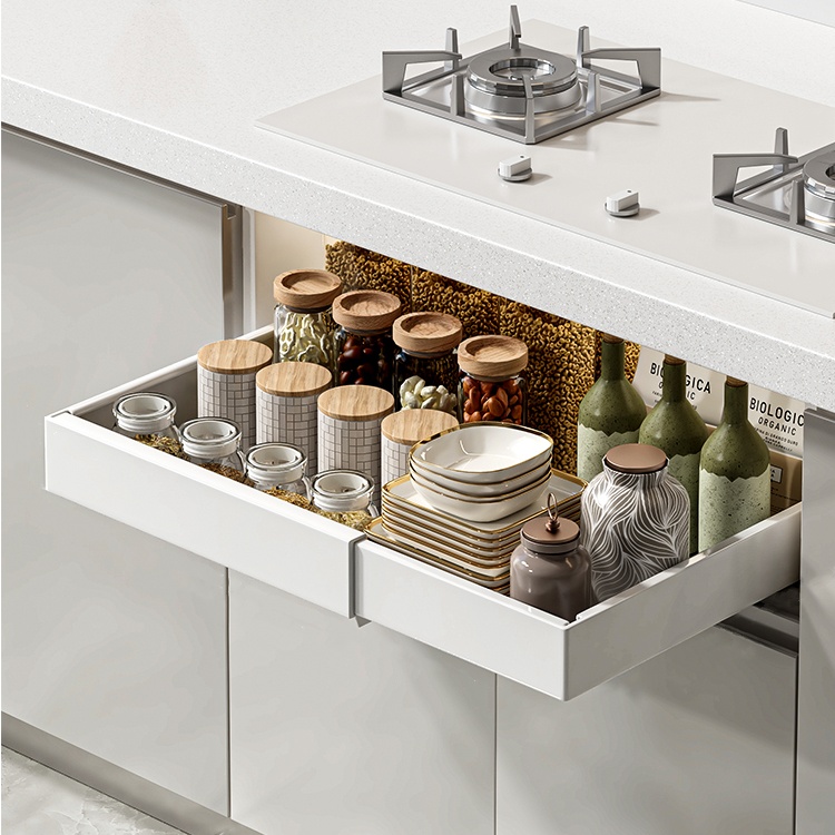 ZOZOFO 길이조절 레일 슬라이딩 서랍형 수납선반 주방 싱크대 하부장 양념통 정리대 14,900원