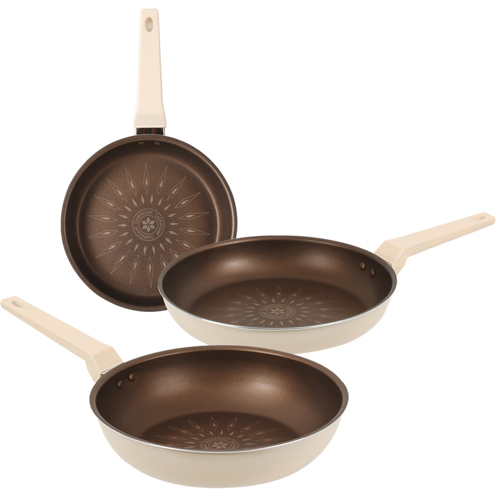 쿡앤쿡 인덕션 베로나 IH 프라이팬 3p, 베이지, 후라이팬 22cm + 후라이팬 28cm + 궁중팬 28cm, 1세트 49,900원