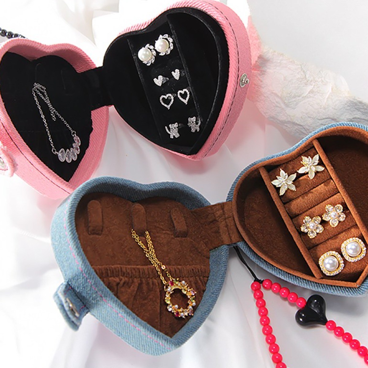 하트 주얼리 보석함 악세사리 정리함 휴대용 보석함 13,600원