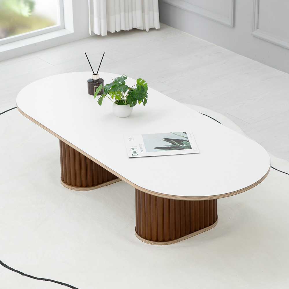 컵스 템바보드 1400X600X350 소파 테이블 거실 카페 인테리어 디자인 사이드 좌탁, 월넛 119,000원