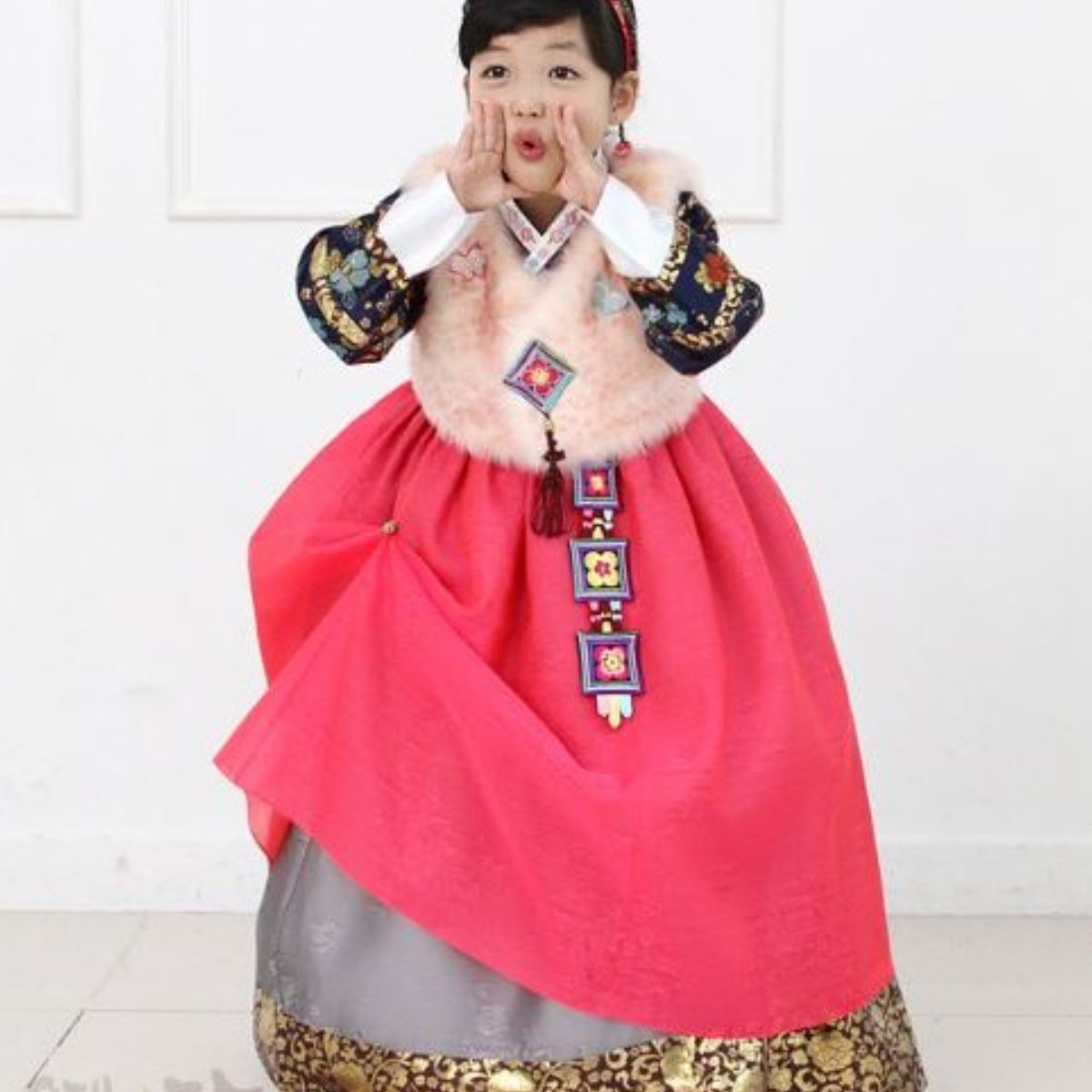 5세여아한복/6세여아한복/유아한복/한복세트/ 분홍치마/남색저고리 23,750원