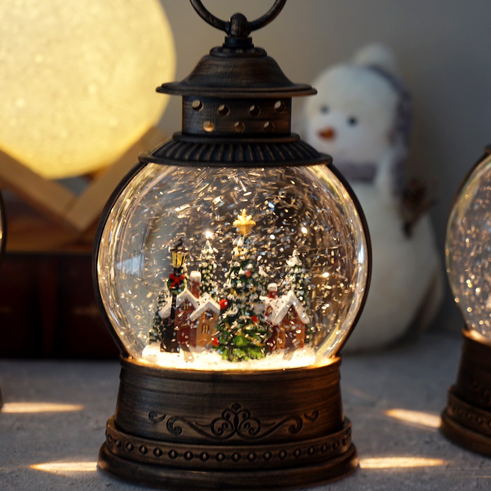 에이런 크리스마스 오르골 워터볼 스노우볼 납작 원형 랜턴 33,900원