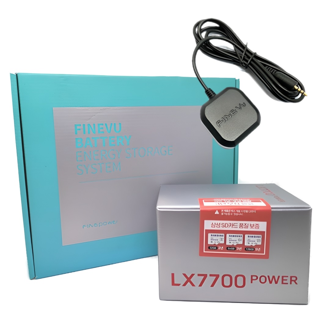 파인뷰 LX7700power+정품 GPS+파인파워 220 블랙박스 보조배터리 패키지 530,000원