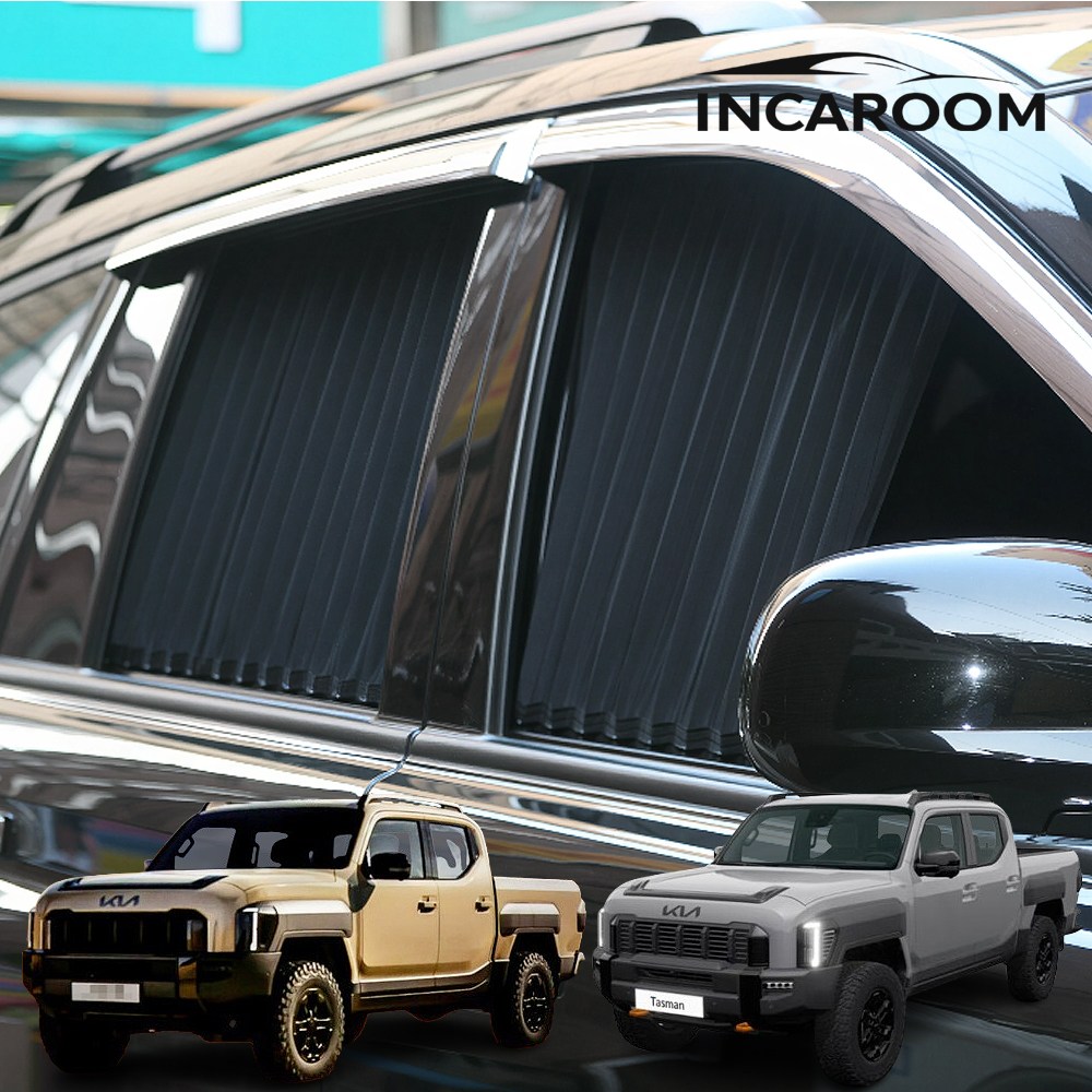 인카룸 타스만 차박 차량 커튼 레일형 햇빛가리개 맞춤제작, 블랙, 1세트 29,900원