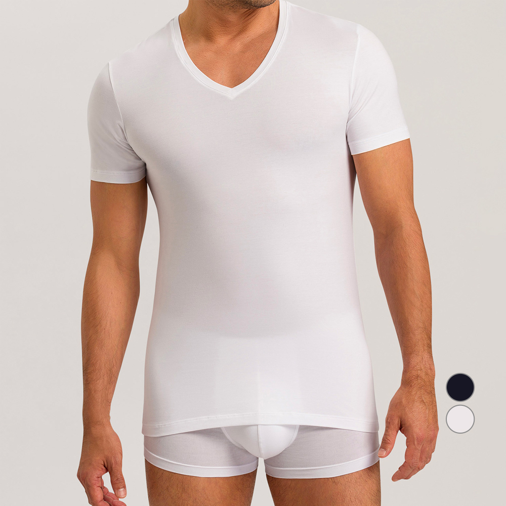 한로 남성용 Cotton Superior Short Sleeve V Neck Shirt 73089 107,530원