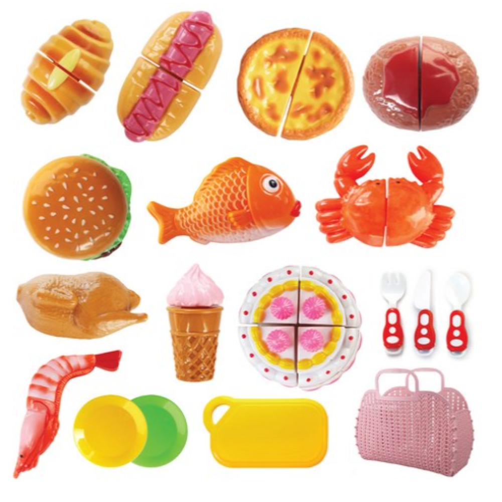 젠토이 싹뚝 자르기 요리놀이 베이커리 앤 생선 18종 세트 90,560원