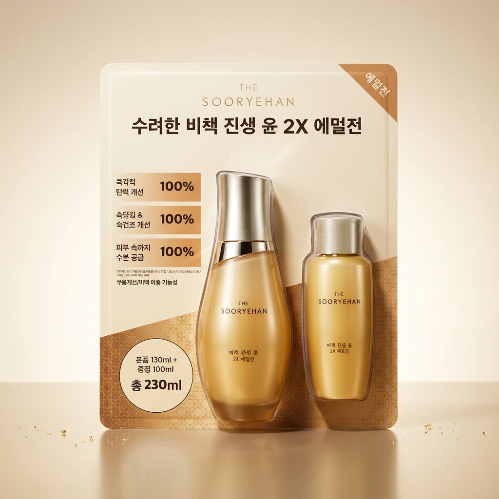 수려한 비책진생 윤 2X 에멀젼 130ml + 100ml 주름개선로션 코스트코, 1개 37,990원