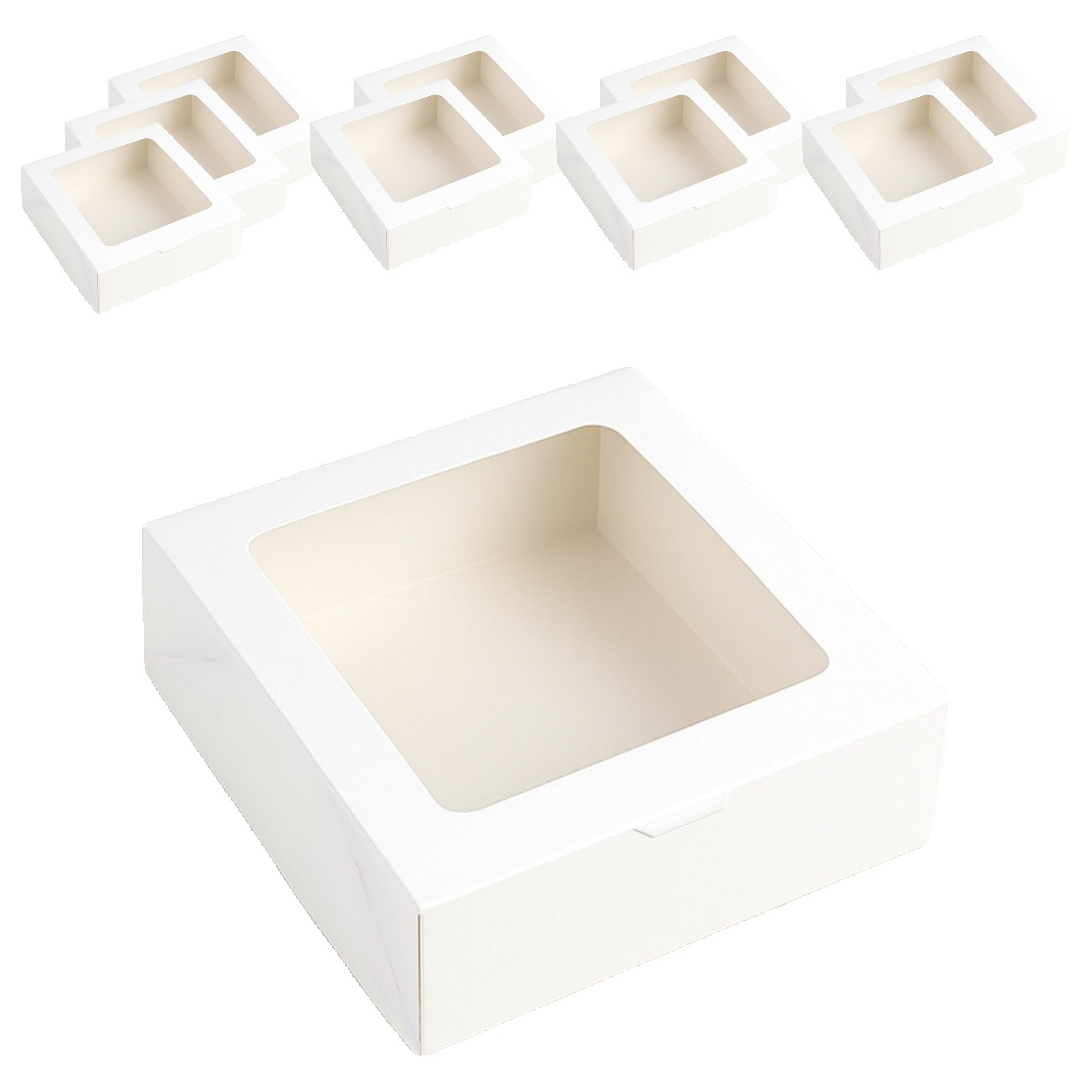 정사각 투명창 원터치 다용도 상자18cm 9,400원