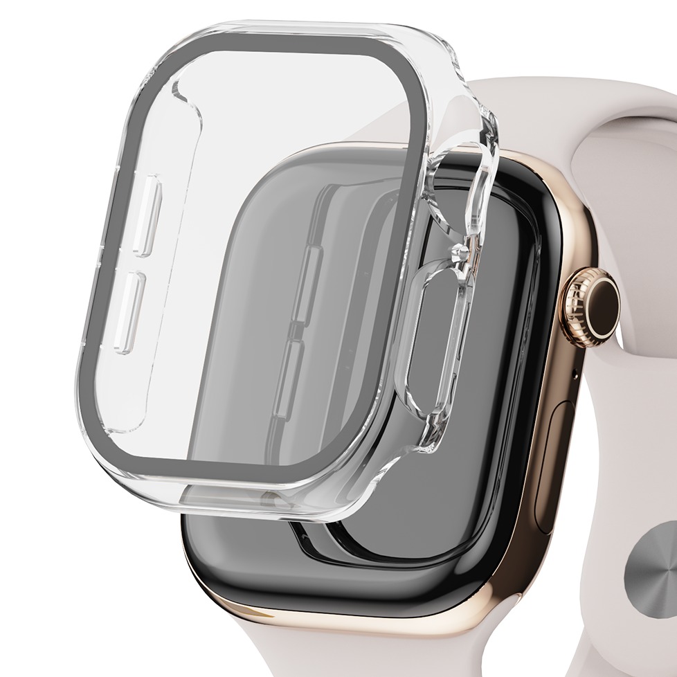 굿밸류 애플워치 풀커버 강화유리 액정보호 케이스, 투명, 1개 3,900원