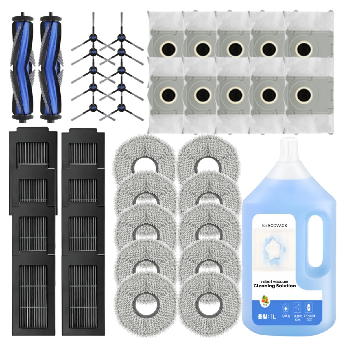 에코백스 T50 프로 옴니 소모품 세제 먼지봉투 물걸레 필터 브러쉬 호환, 1개, 1년세트 59,800원
