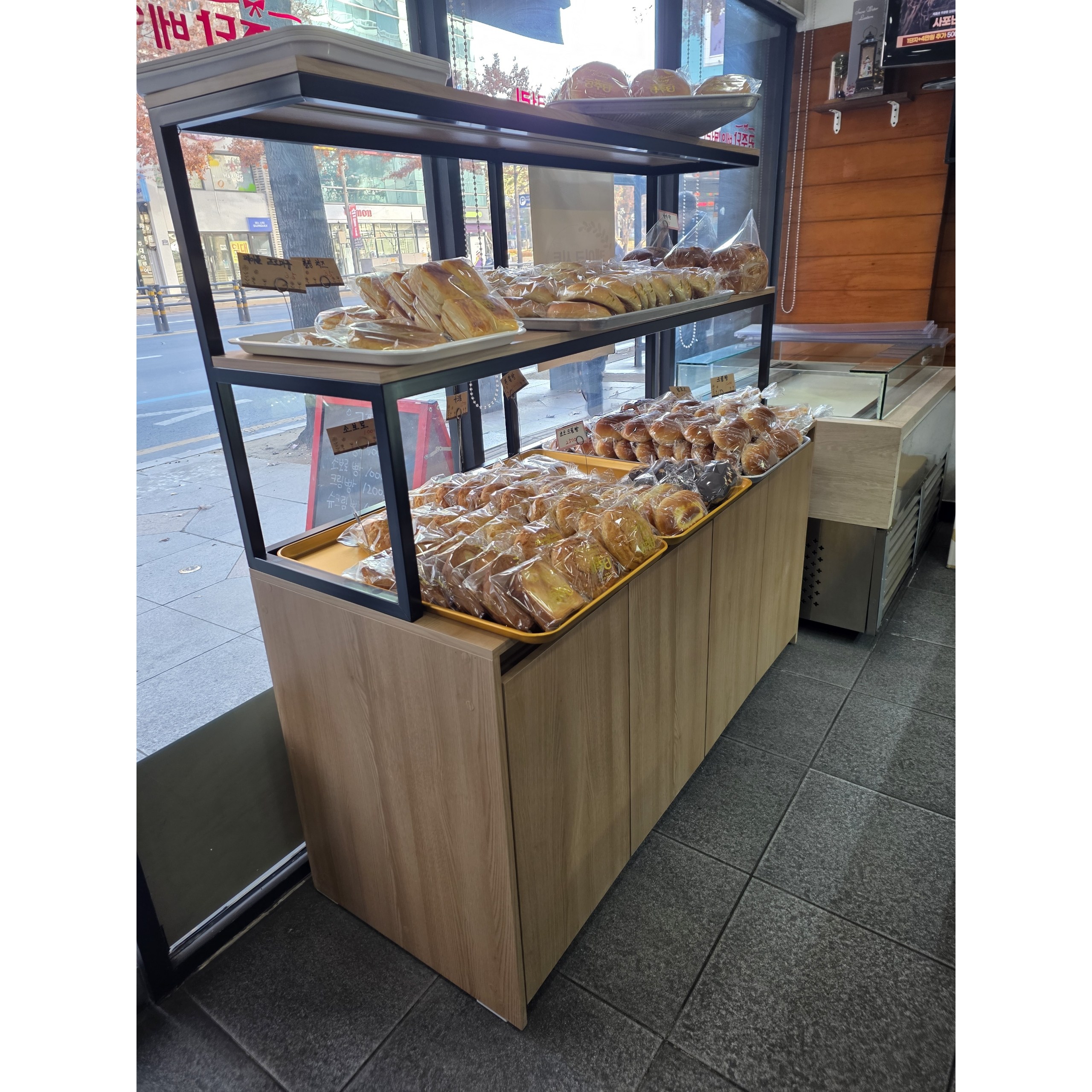 카페 베이커리진열대 빵진열대 떡진열, 1개, 베이지900 430,000원