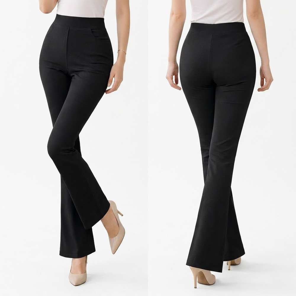 국내제작 [GTM] 1+1 여름 여성 나팔 밴딩바지 사방스판 부츠컷 외출복 데일리 오피스룩 슬렉스 빅사이즈 팬츠 하의 29,800원