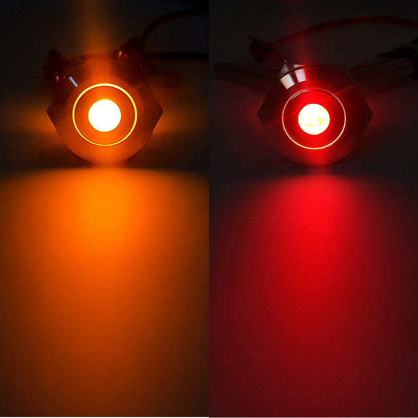 삼항LED 푸쉬락 원형 C5 LED 12V전용  22파이 스위치 12,600원