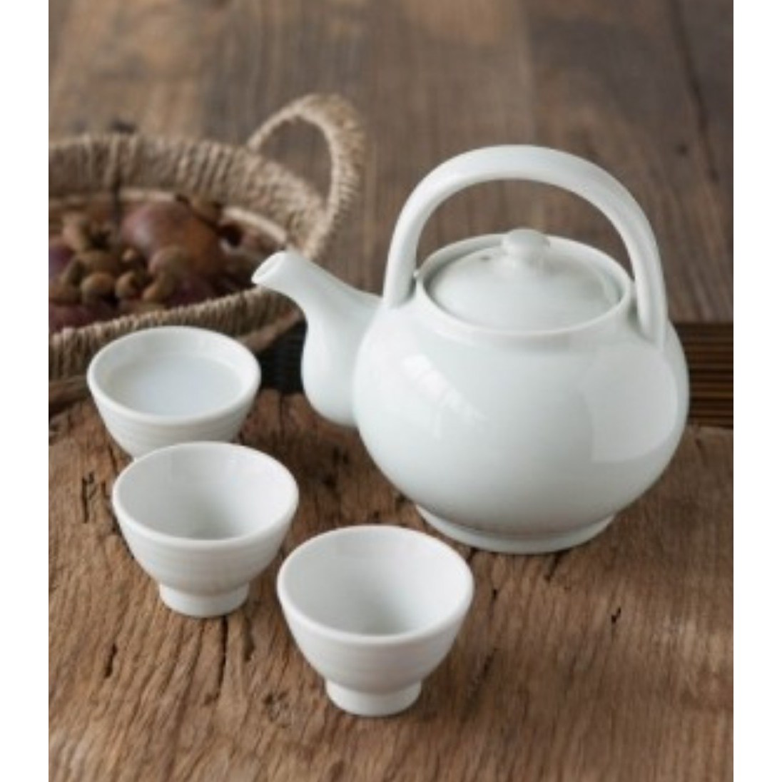 제사용 도자기술병세트 도자기주전자 잔 백자 42,000원