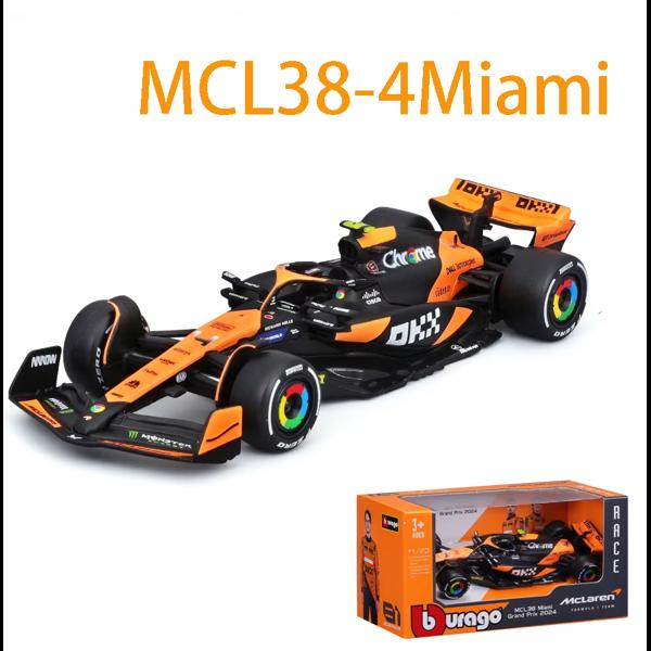 F1 Bburago 143 맥라렌 Mcl38 마이애미 Gp 모나코 Gp 합금 미니어처 다이캐스트 모델  4  81 챔피언 Mcl38 장난감 선물 MCL60 4 81 26,750원