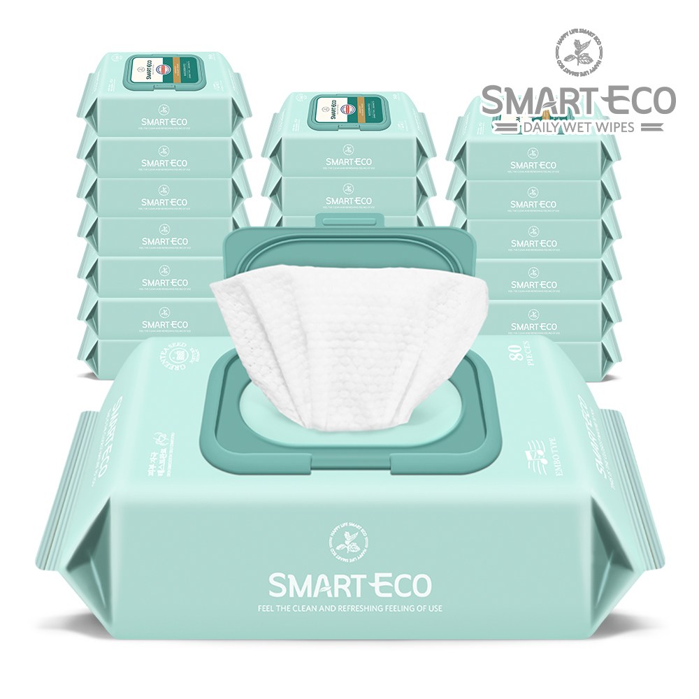 스마트에코 모데라토 캡형 80매X20팩 엠보 아기물티슈 18,900원