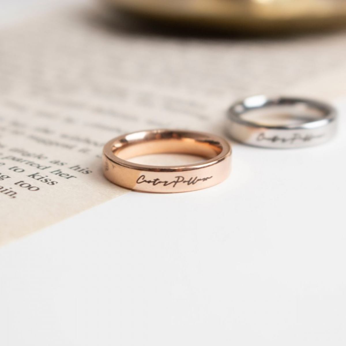 [무배/각인무료] 써지컬스틸 4mm 라운드 레터링 각인반지 커플링 9,900원