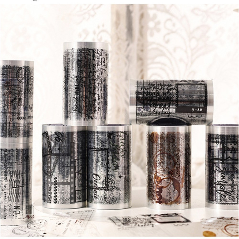 앨리스앤 빈티지 다꾸 롤스티커 마테 레트로 메모 레터링 8종 6,000원