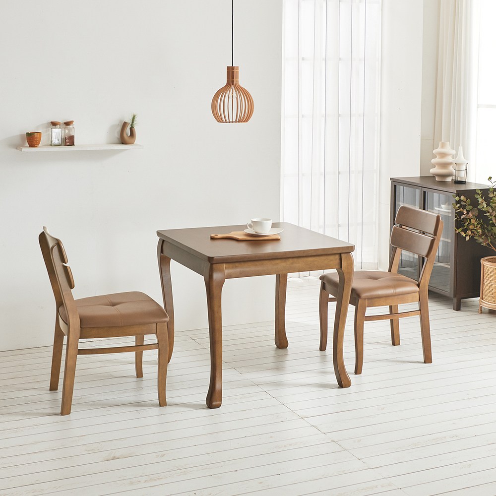 라로퍼니처 프렌치 엔틱 800 순수 원목 2인용 식탁 세트 (식탁+의자2) 289,000원